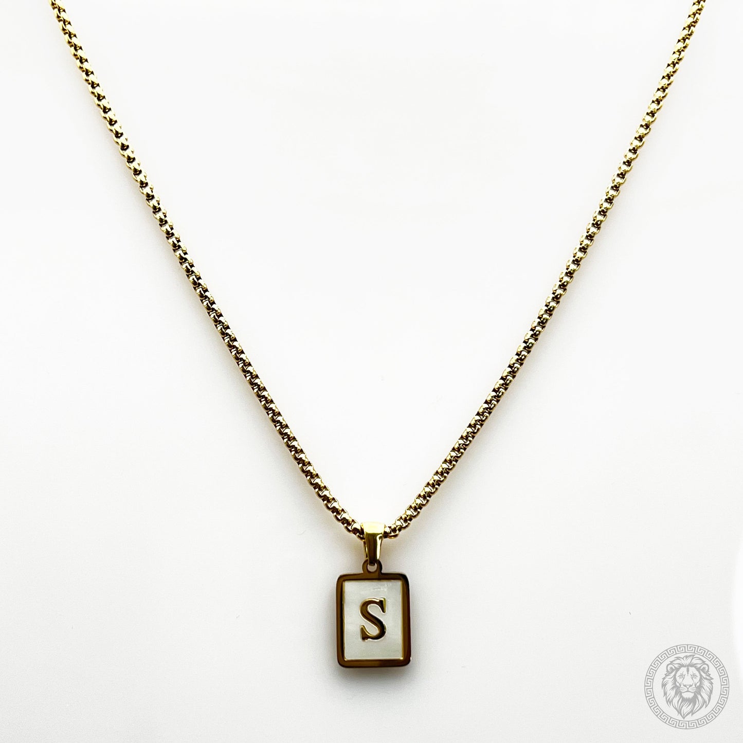 S Letter Pendant with Gold Chain - Stylex