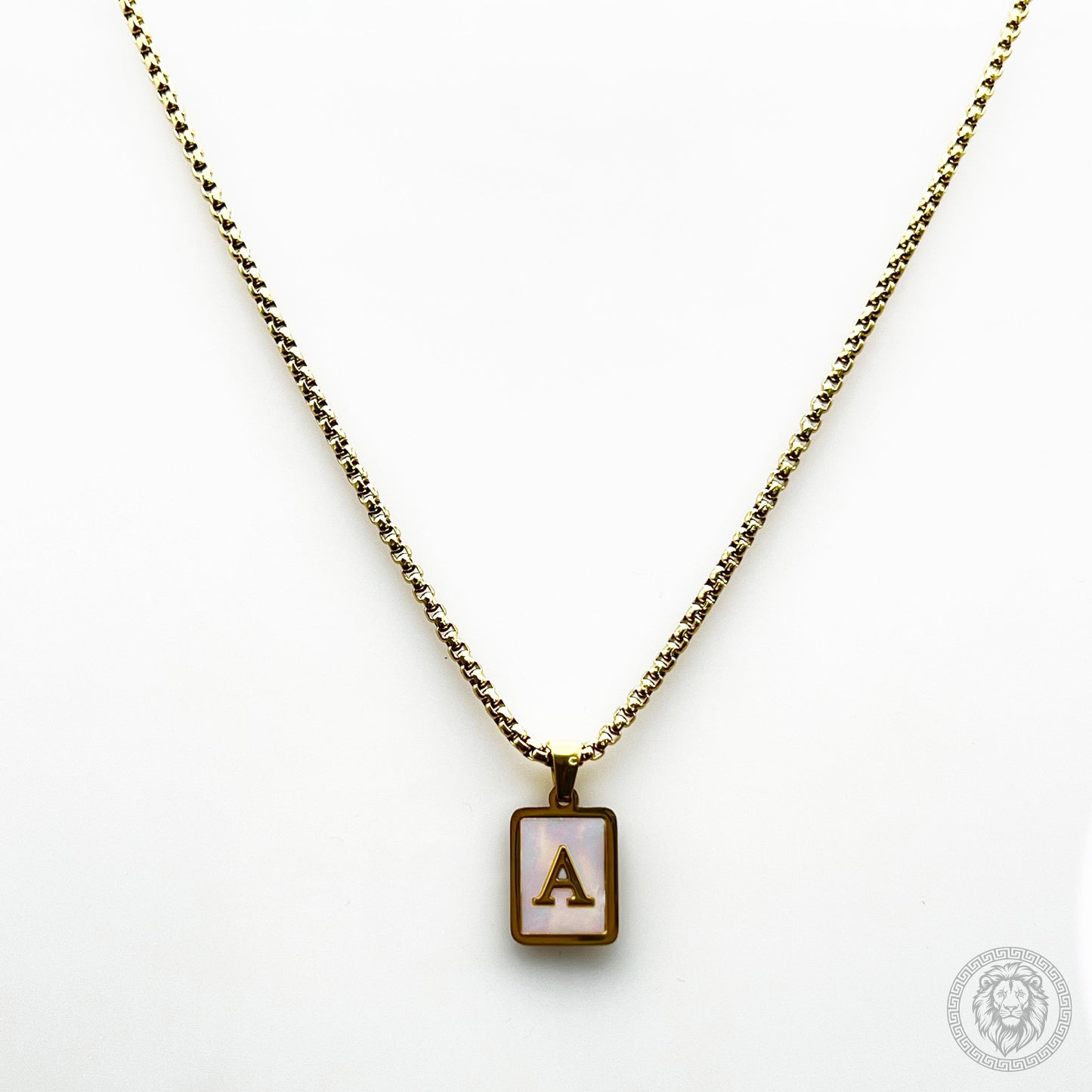 A Letter Pendant with Gold Chain - Stylex