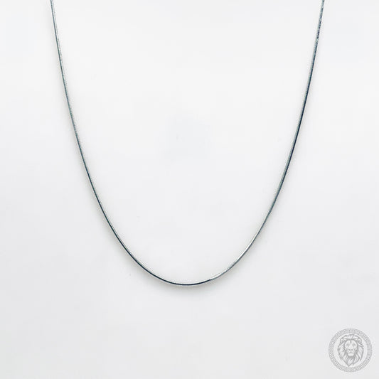 1mm Thin Round Silver Chain